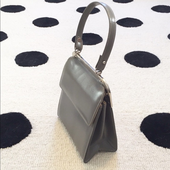 Vintage Grey Duchess Purse with Top Handle - Picture 3 of 11